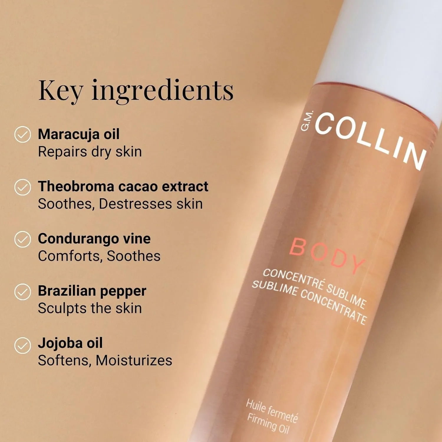 GM COLLIN Sublime Concentrate | Увлажняющее масло для тела с какао, жожоба и витамином Е для сухой кожи — фото 3