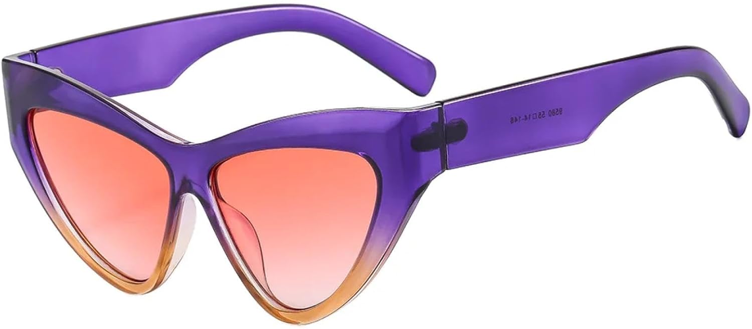 

Солнцезащитные очки с защитой от УФ-излучения UV400 | Цветные линзы "кошачий глаз" | Для женщин и мужчин, для занятий спортом на открытом воздухе и вождения DSVIGF, Purple