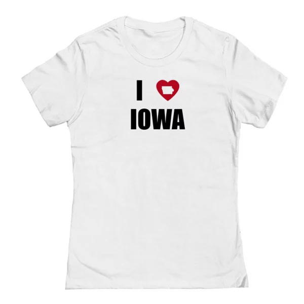 

Футболка с принтом "I heart Iowa" для подростков Unbranded, белый