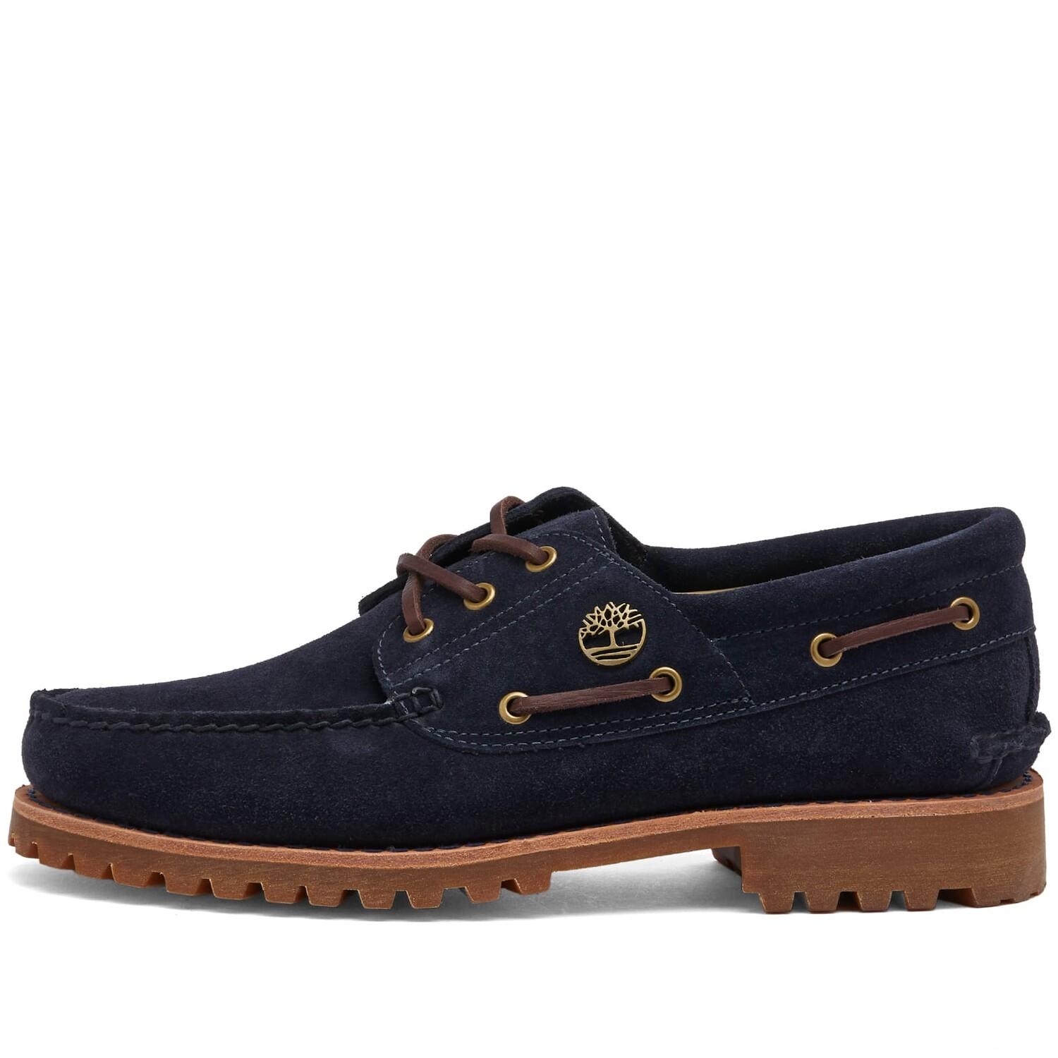 

Туфли броги Timberland Authentic 3 Eye Classic Lug Shoe, цвет Dark Blue Suede