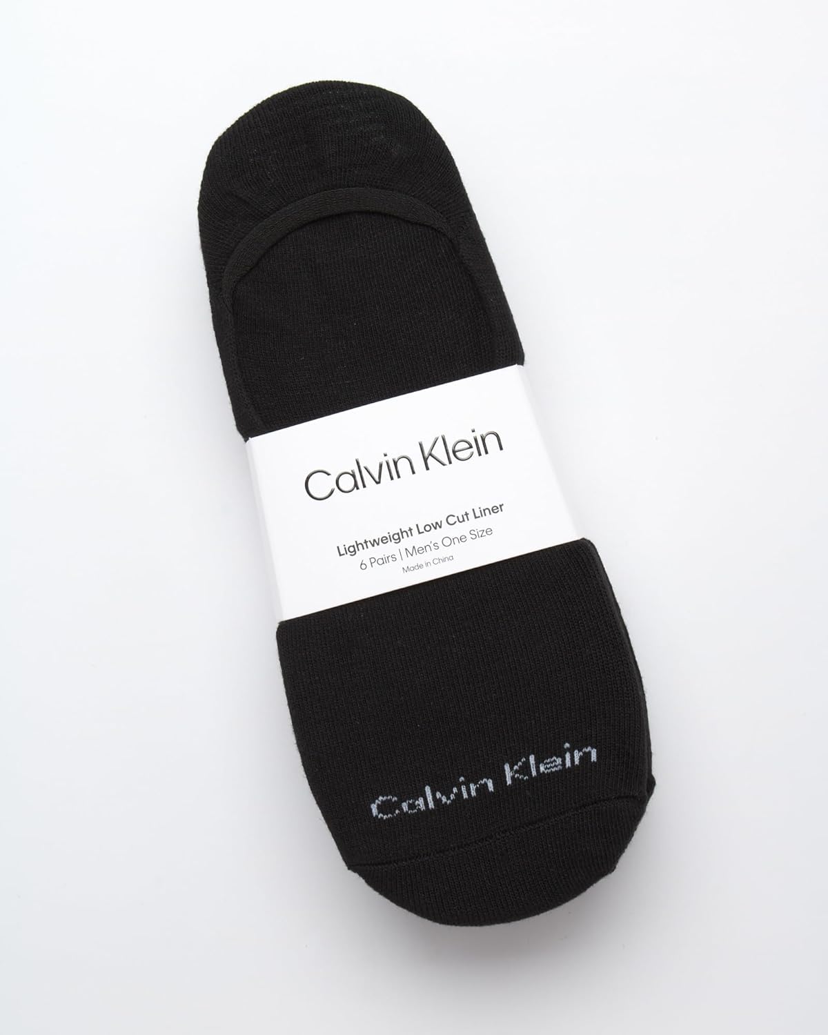 Мужские носки Calvin Klein, невидимые, с мягкой хлопковой подкладкой, с защитой пятки (размер 7-12), Black Texture — фото 2