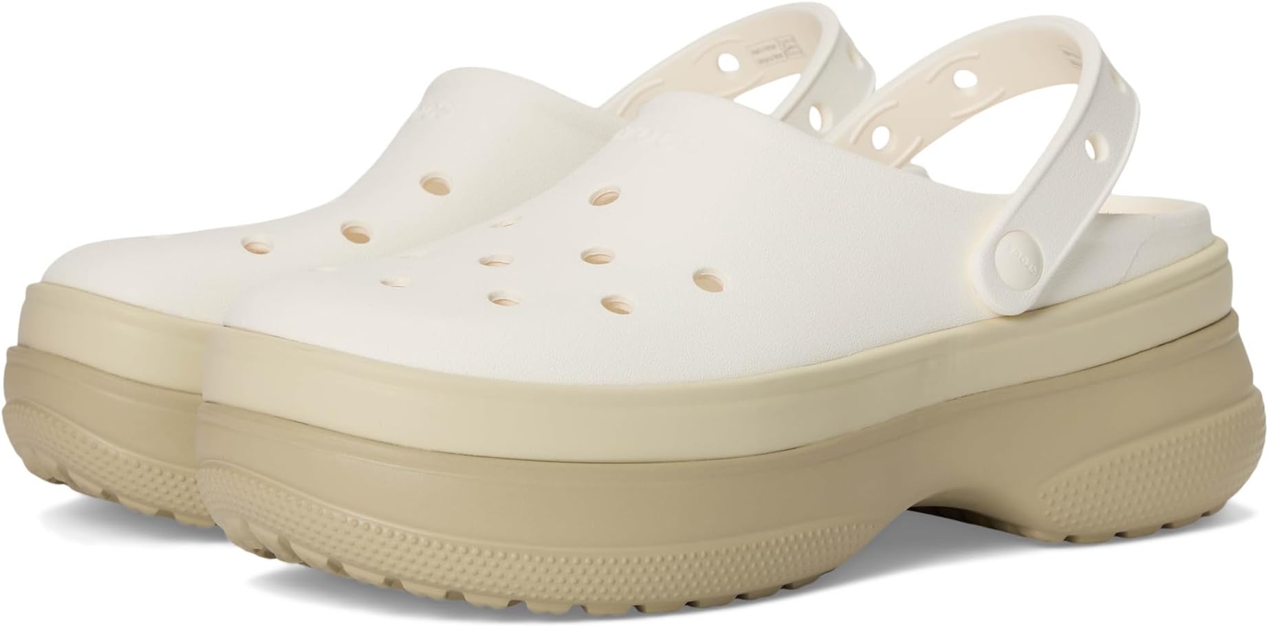 Сабо Crocs Classic Stacked Clogs Platform Platform, цвет Chalk