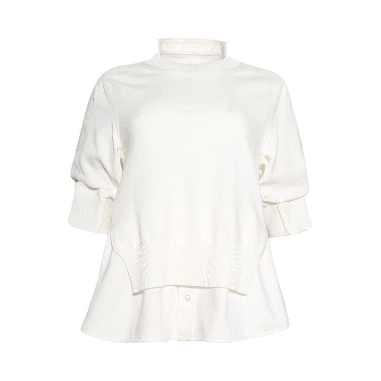 

Пуловер Sacai Denim x Knit Pullover, Off White