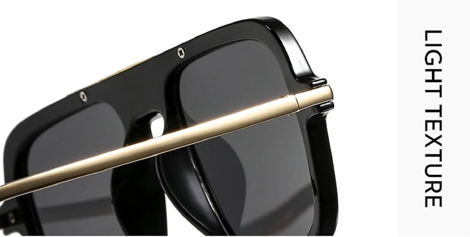 

Ретро-солнцезащитные очки квадратной формы для женщин и мужчин, винтажные большие солнцезащитные очки-пилот в стиле 70-х, 80-х и 90-х годов mincl, Black Gray Blue