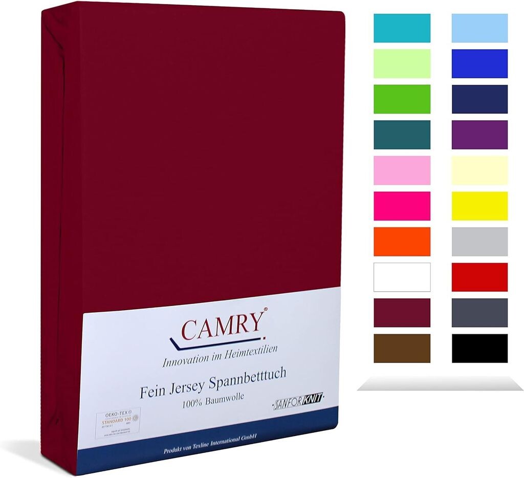 

Простыня Carmy Box с пружинным матрасом и водяной кроватью из джерси 180x200 - 200x220 см Бордо 100% хлопок Camry