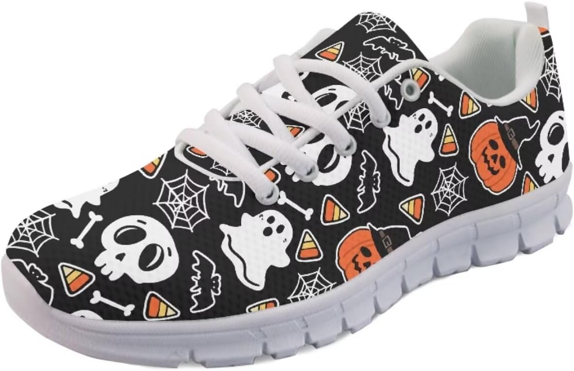 

Кроссовки Forchrinse с винтовым тай-дай принтом для мужчин и женщин, легкие модные кроссовки для бега и прогулок, Halloween Skull Ghost