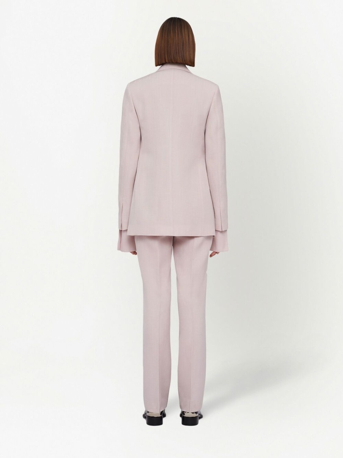 Jil Sander брюки строгого кроя со складками, розовый — фото 4