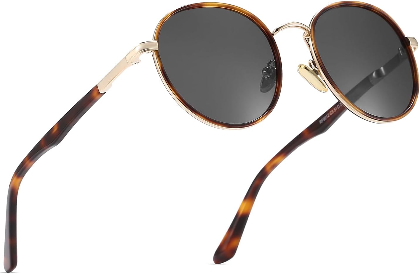 

Ретро круглые поляризованные солнцезащитные очки для женщин, защита UV400, винтажный стиль, легкая оправа из ацетата и металла Ricafirla, C3: Brown Tortoise Frame / Grey Lens