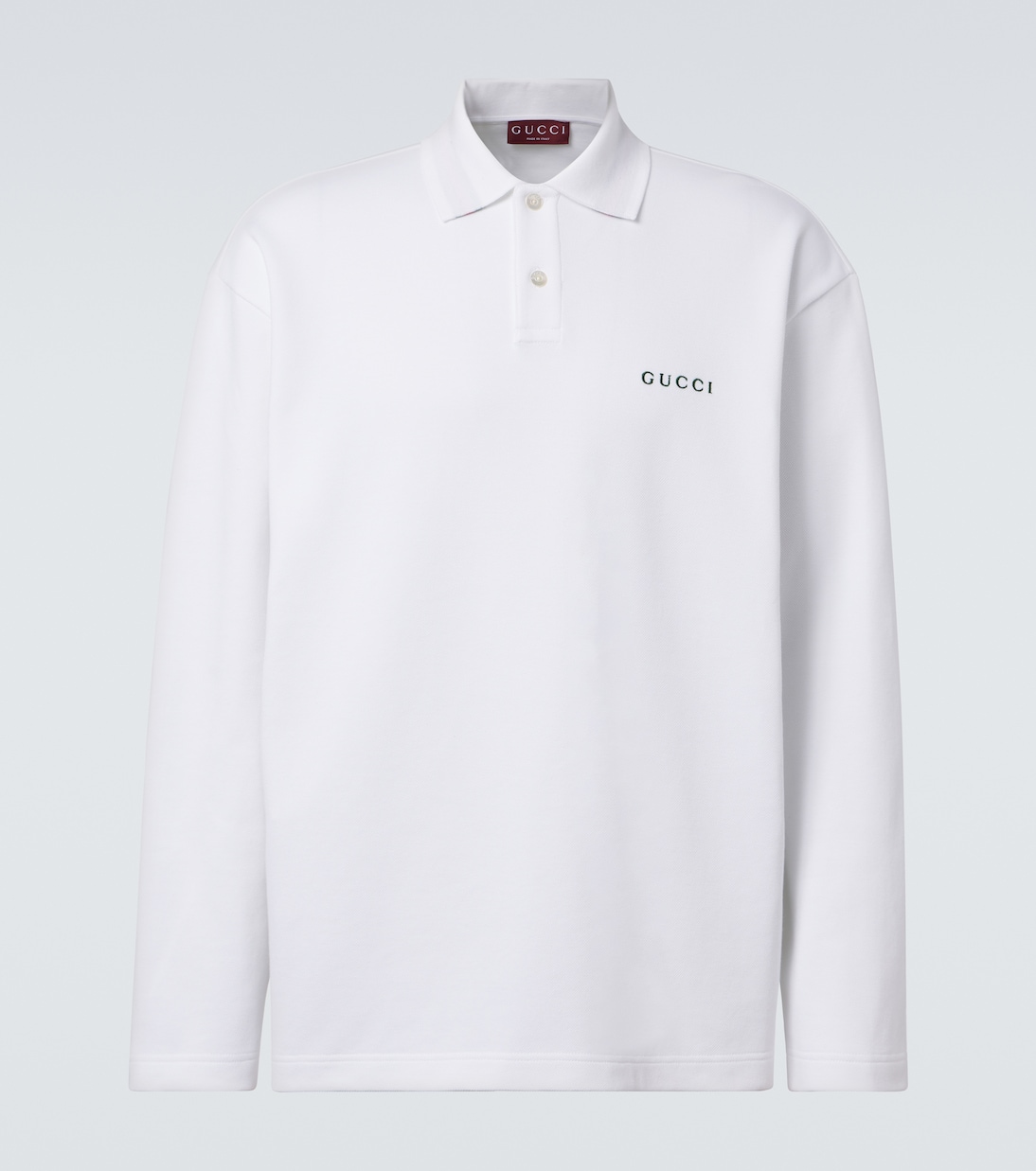 

Хлопковая поло из пике с логотипом Gucci, White/Mix