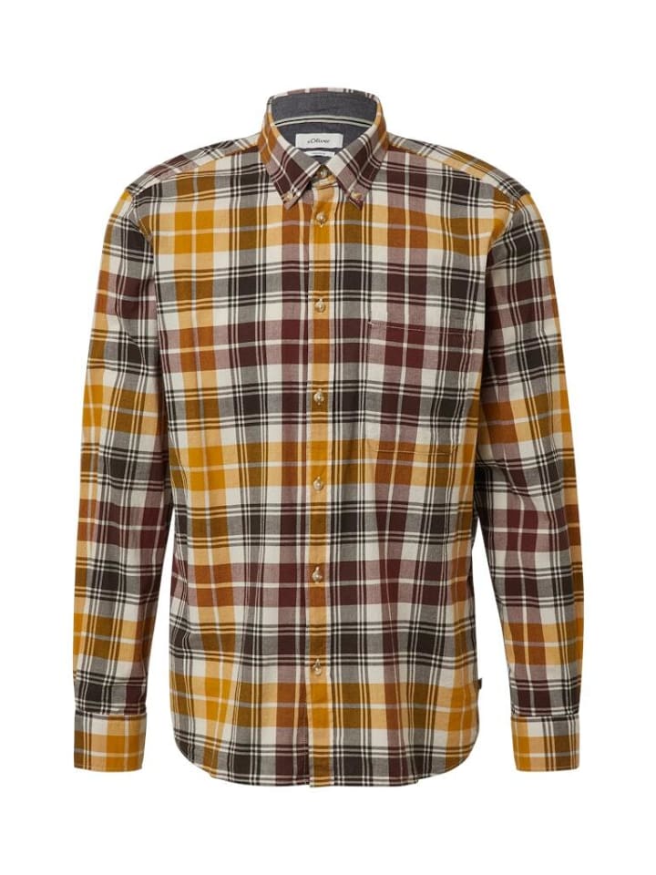 

Рубашка с длинными рукавами красного цвета S.OLIVER RED LABEL