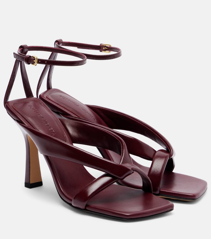 Сандалии Riva 90 из кожи Bottega Veneta, Barolo