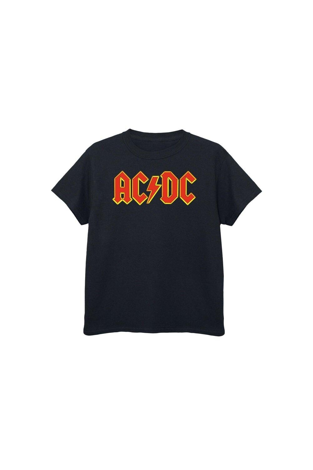 

Хлопковая футболка с логотипом AC/DC, черный