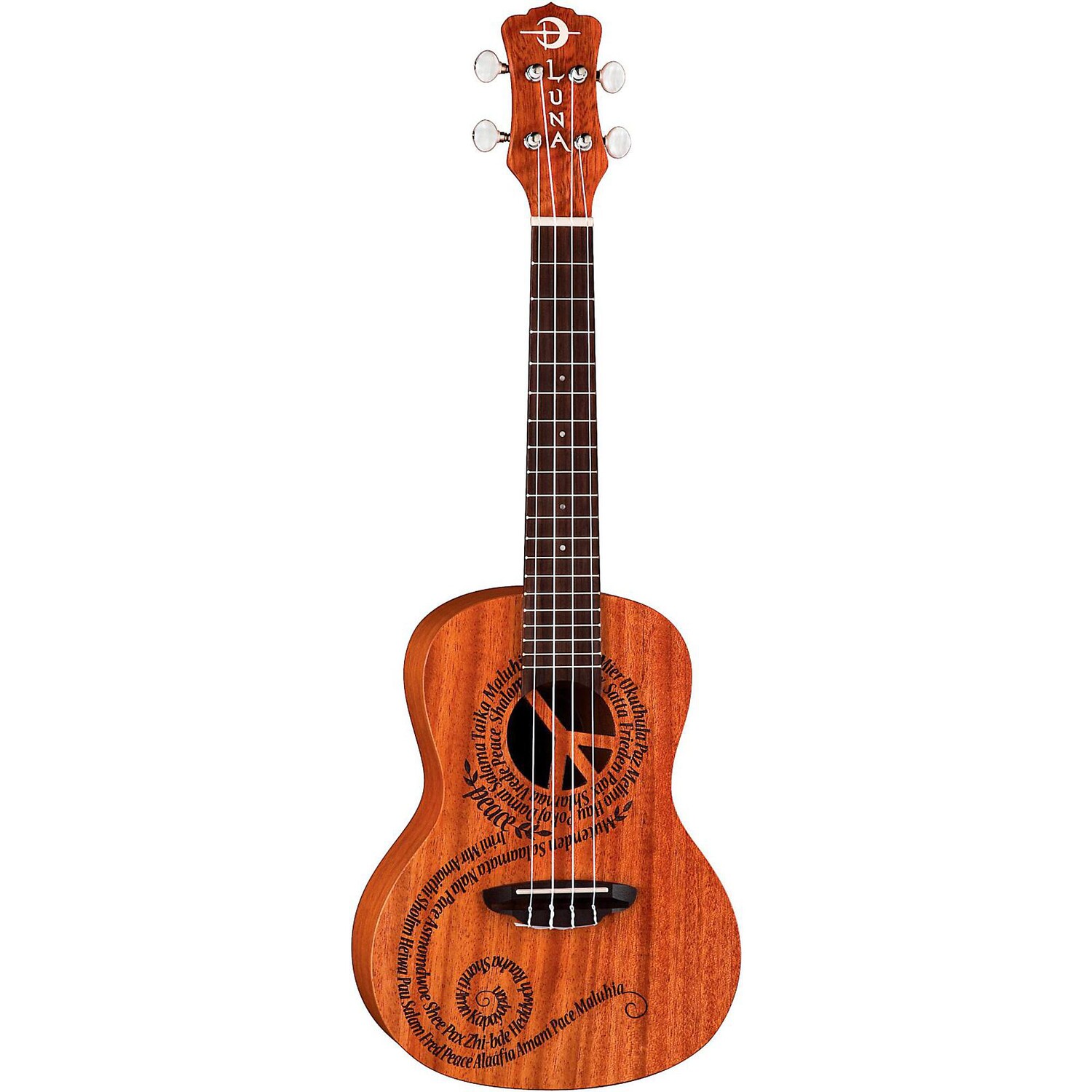 

Luna Guitars Maluhia Concert Гавайская гитара из красного дерева с сатинированной отделкой