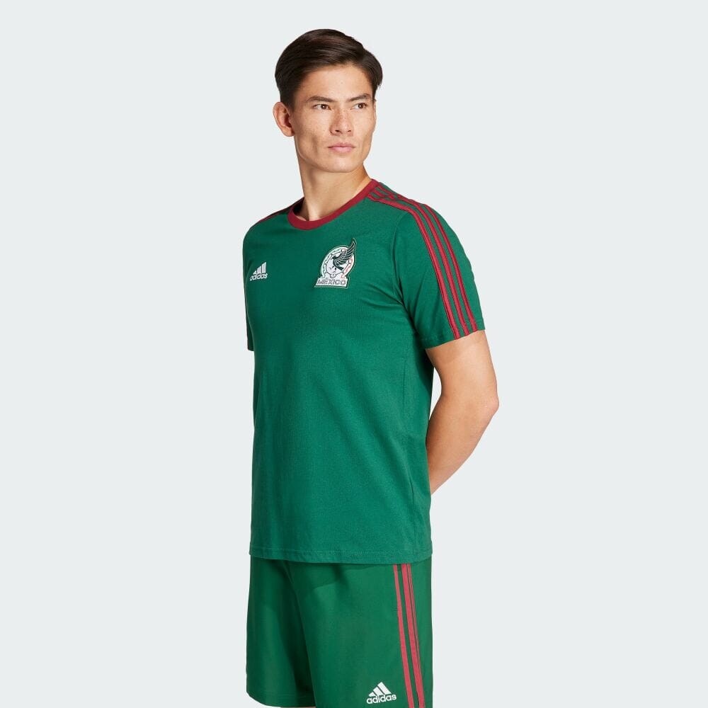 

Футболка Adidas Mexico National Team DNA Three Stripes Short Sleeve T-Shirt, цвет Dark Green