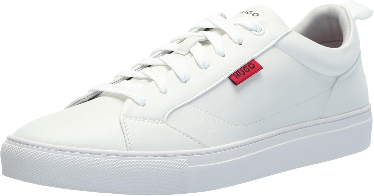 

Кроссовки Hugo Mens Essential с двумя оттенками замши низкие, белый