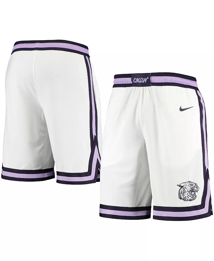 

Мужские белые баскетбольные шорты Kansas State Wildcats реплика Nike