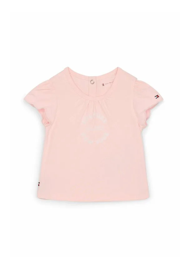 Футболка с рукавами-воланами и принтом Tommy Hilfiger, Precious Pink