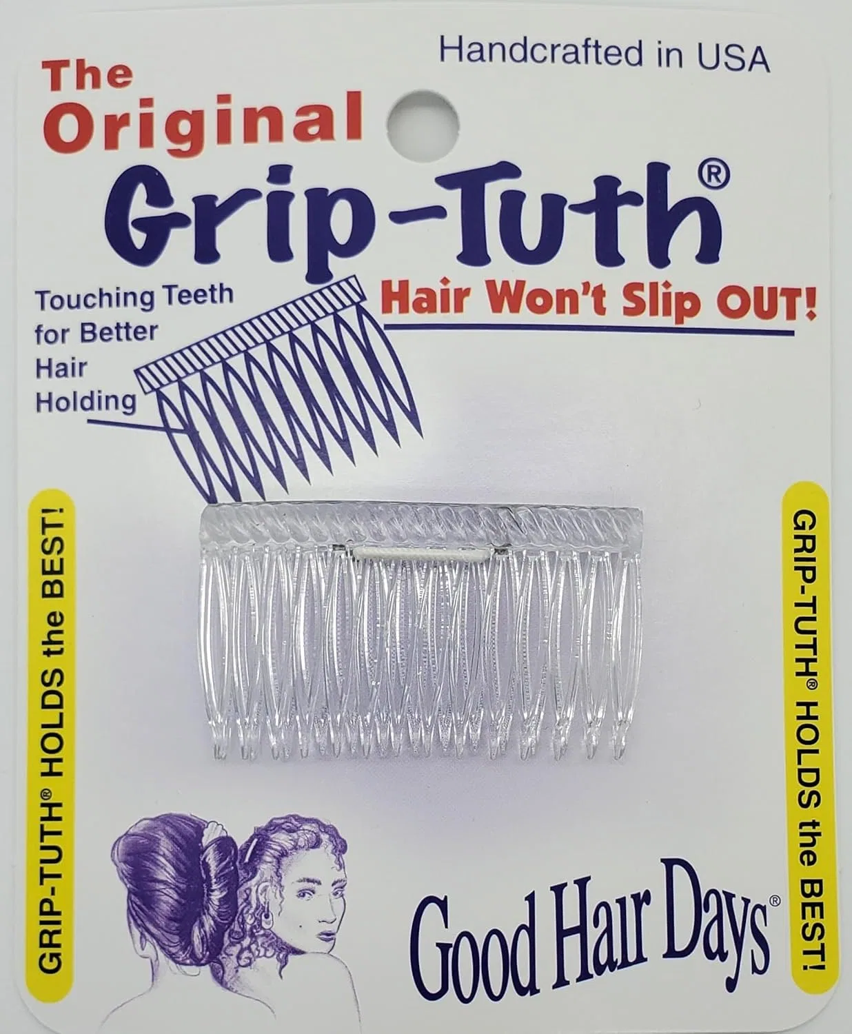 Набор декоративных гребней для волос «Grip‑Tuth Shorty Tuck Combs» от Good Hair Days Good Hair Days, Crystal