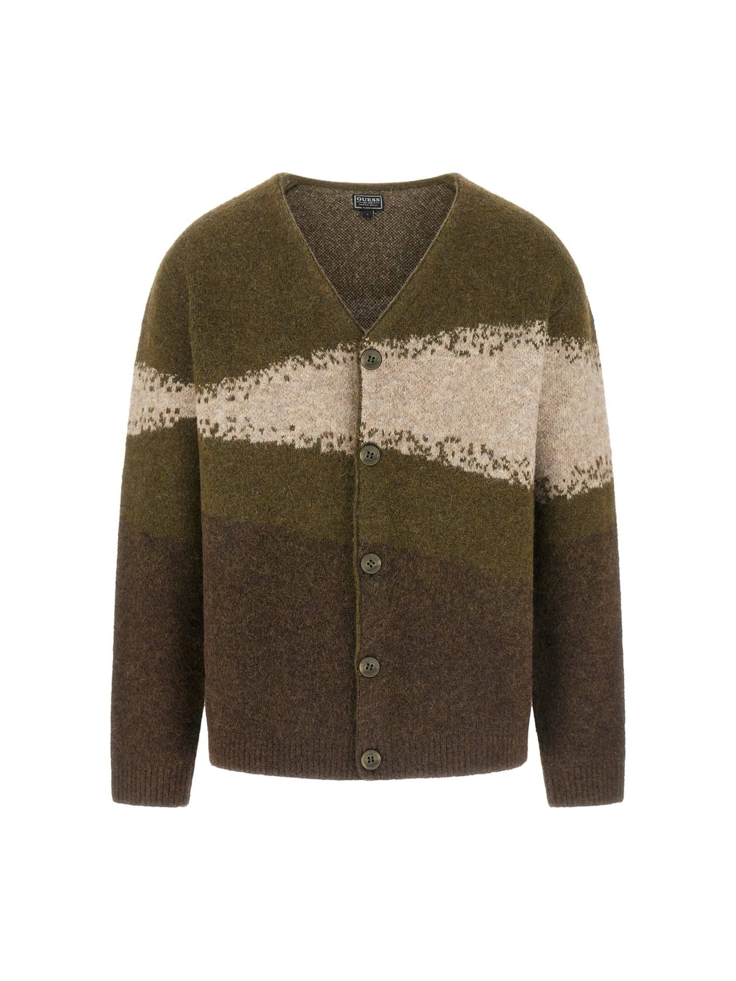 

GUESS Кардиган вязаный, оливковый, темно-зеленый