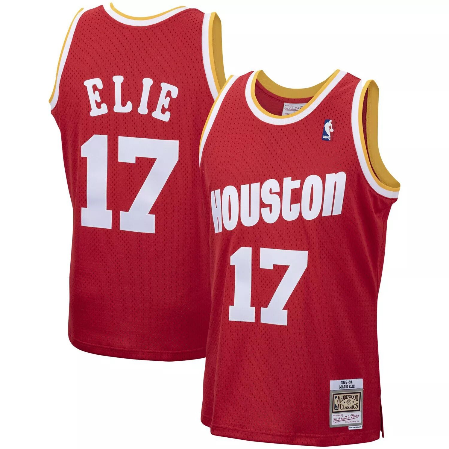 

Мужская майка Mitchell & Ness Mario Elie Red Houston Rockets 1993-94 Hardwood Classics Swingman