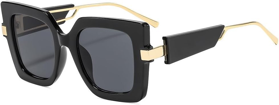 

Модные солнцезащитные очки для женщин в стиле стимпанк, для отдыха, солнцезащитные очки для мужчин, металлические, в большой оправе, защита от ультрафиолета UV400 KTUCN, C1black Gray