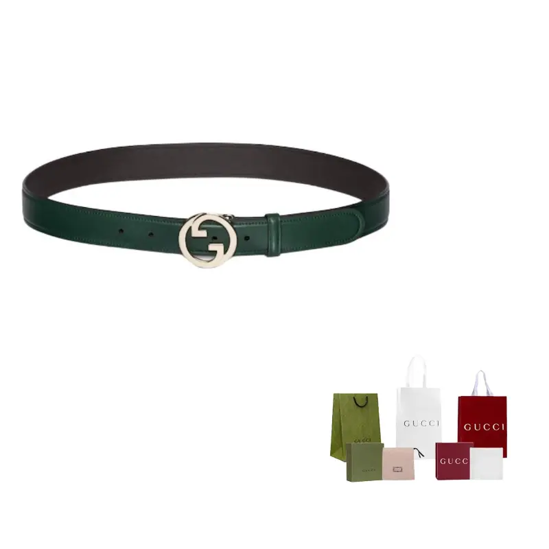 

Кожаные ремни Women's Green шириной 3.048cm GUCCI, зеленый