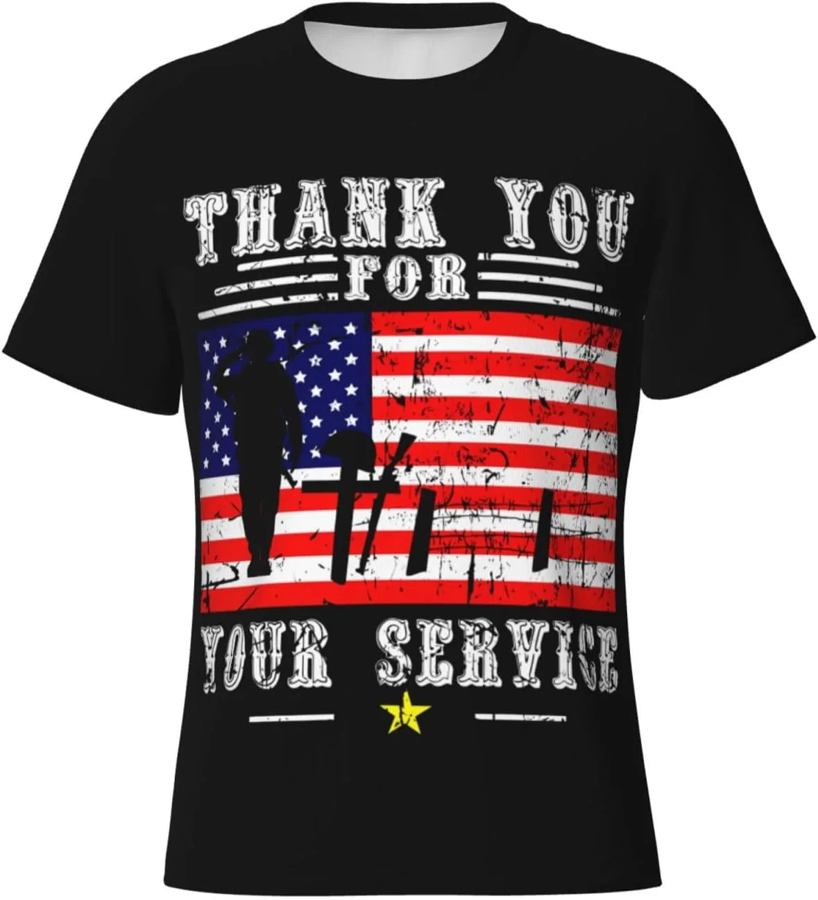 

Футболка мужская с принтом "Спасибо за службу" в честь Дня ветеранов WFCMJ