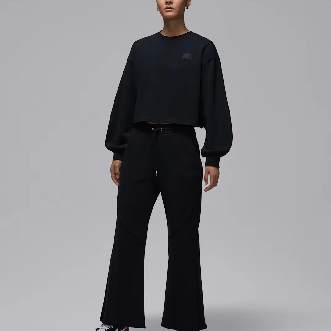 Женская флисовая толстовка Flight Fleece FW25 Jordan, черный/темный smoke серый — фото 3