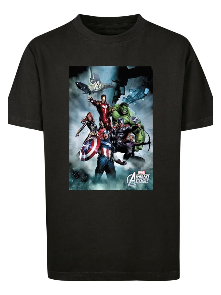 

Футболка F4NT4STIC Marvel Avengers Assemble Team Montage, черный