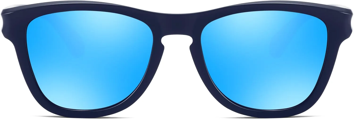 

Солнцезащитные очки FEISEDY в винтажном стиле с поляризацией для женщин и мужчин, классическая квадратная оправа TR, дизайнерские очки B0176, Blue Mirror