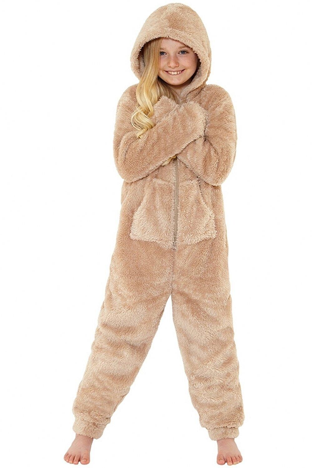 

Пушистый флисовый комбинезон Cozy n Dozy, бежевый