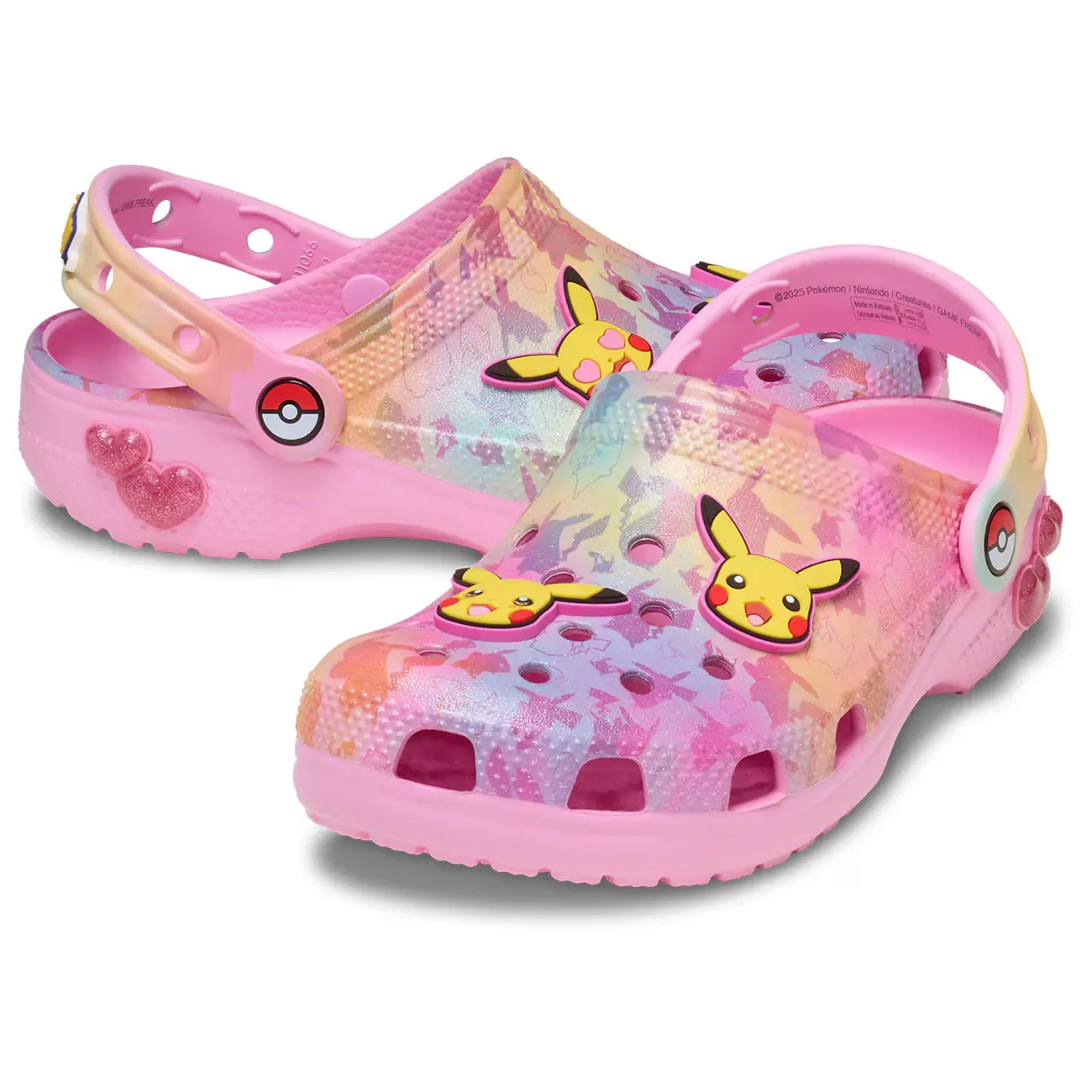 Детские сабо Pikachu Pink Classic Clog K Crocs, мультиколор — фото 2