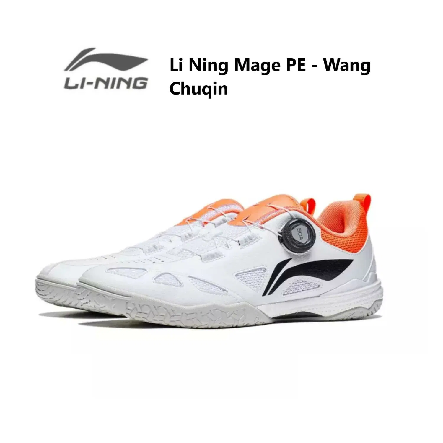 Кроссовки для настольного тенниса «Mage PE» от Li-Ning, White/Orange