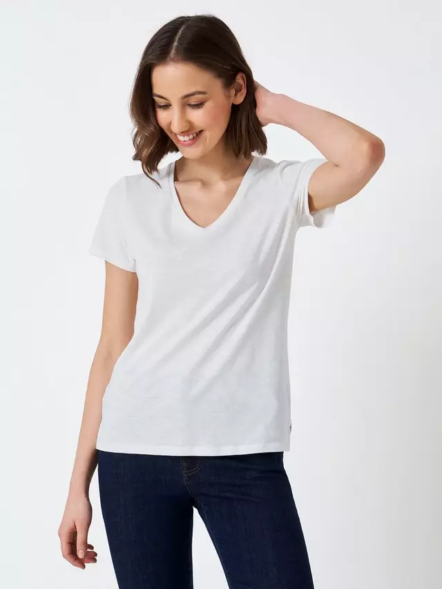 

Футболка Crew Clothing Perfect V-Neck Slub, белый