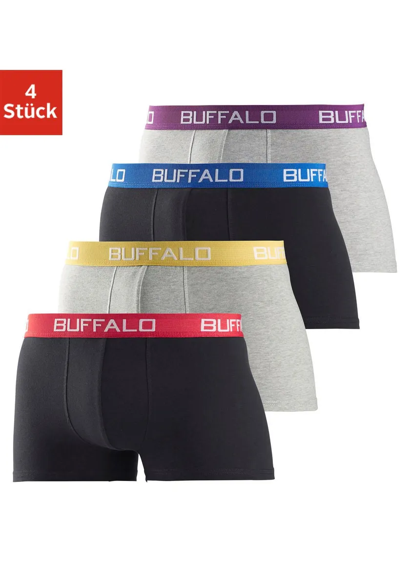 

Buffalo Boxer "Боксерские шорты мужские" (4 шт.) из смеси хлопка, черный