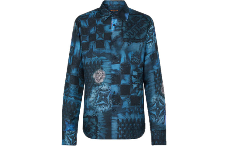 

Новые квартальные продукты LV Shirt Men Blue Louis Vuitton, синий