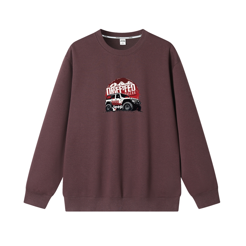 

Свитшот мужской с круглым вырезом Moderate Regular Jeep, темно-коричневый