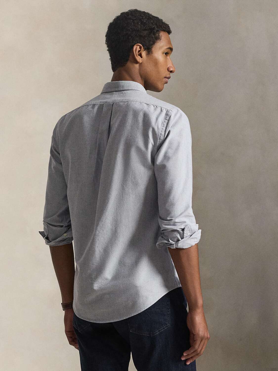 Polo Ralph Lauren Рубашка с пуговицами Slim fit в цвете Smoke Blue — фото 3