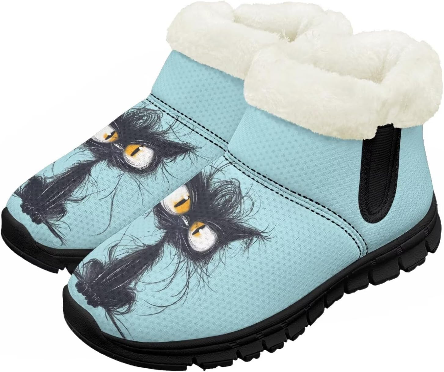 

Детские зимние ботинки Chririnla для мальчиков и девочек, короткие теплые ботиночки с нескользящей подошвой, легкие обувь для холодной погоды, черный