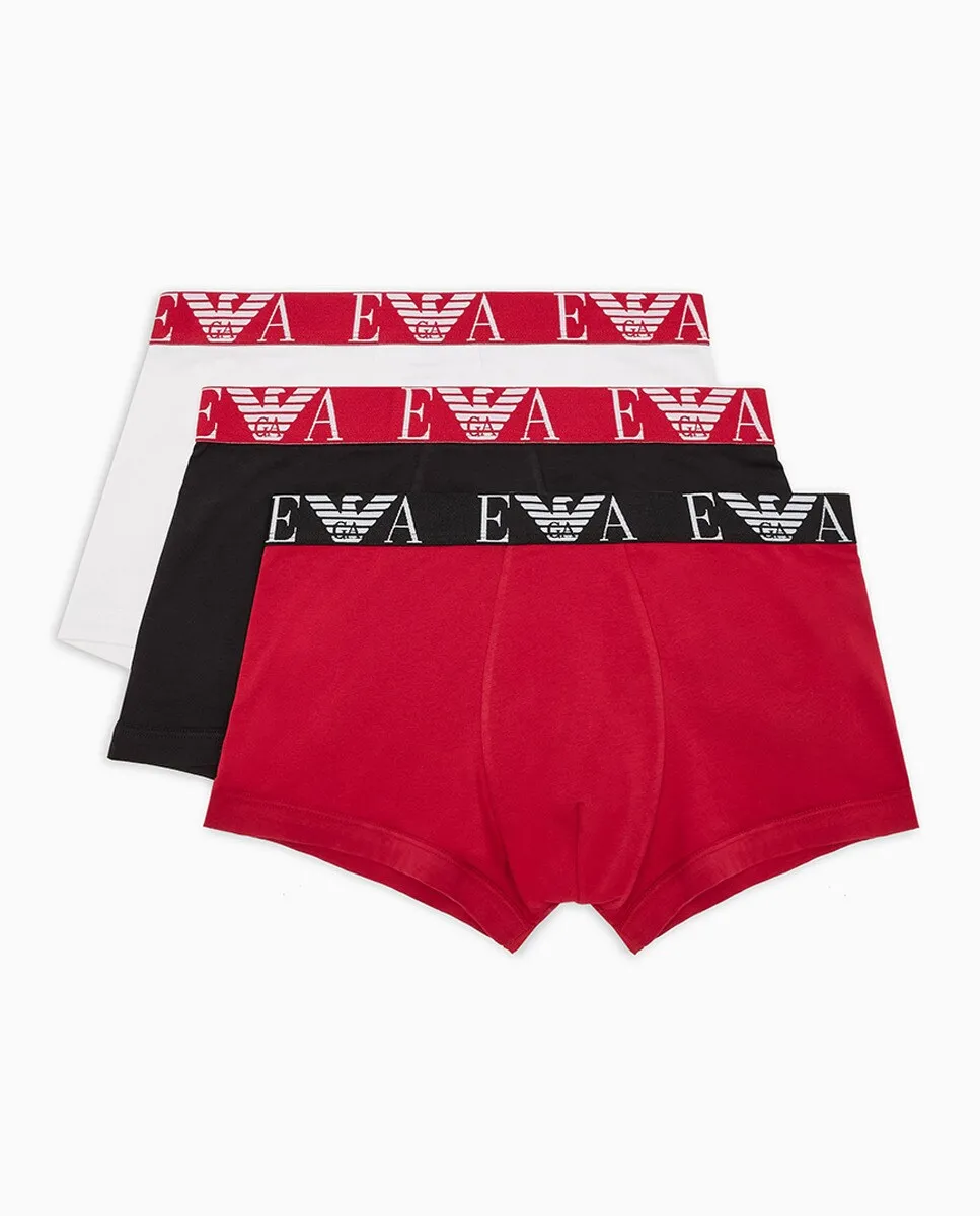 

Упаковка из трех хлопковых боксеров Armani, многоцветный