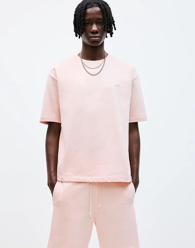 

Толстовка Pull&Bear Stwd с короткими рукавами розового цвета