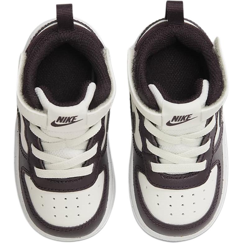 Nike Кроссовки Court Borough 2 Mid для малышей с устойчивостью к истиранию бело-коричневые — фото 4