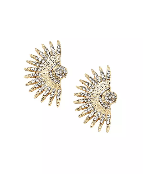 

Женские золотые серьги-подвески в форме лучей Sohi, gold