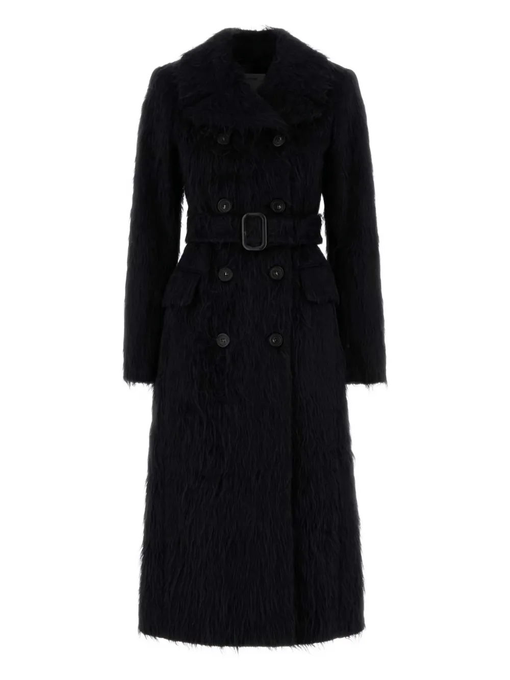 

Шуба Modico из искусственного меха с поясом SPORTMAX, черный