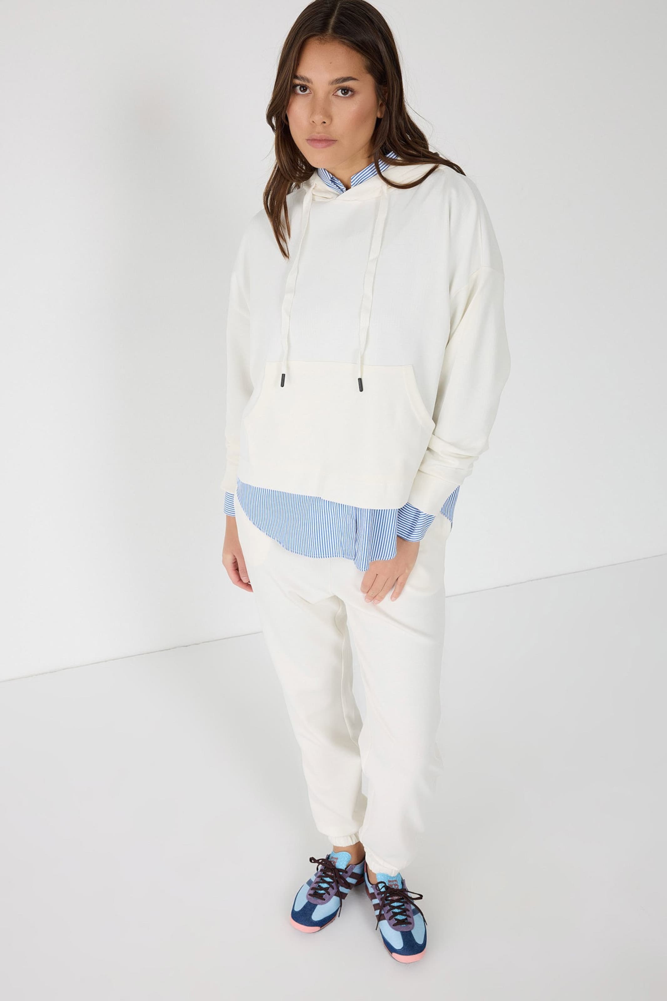 

No Matter What Толстовка в цвете экрю, Белый, No Matter What Толстовка в цвете экрю