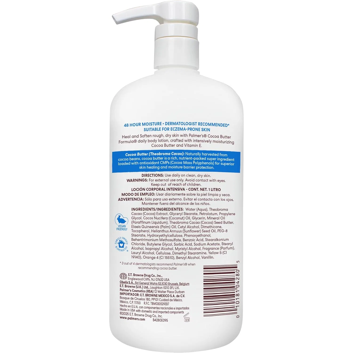 Универсальный лосьон для тела Cocoa Butter Formula с витамином Е от Palmers Palmer'S — фото 2