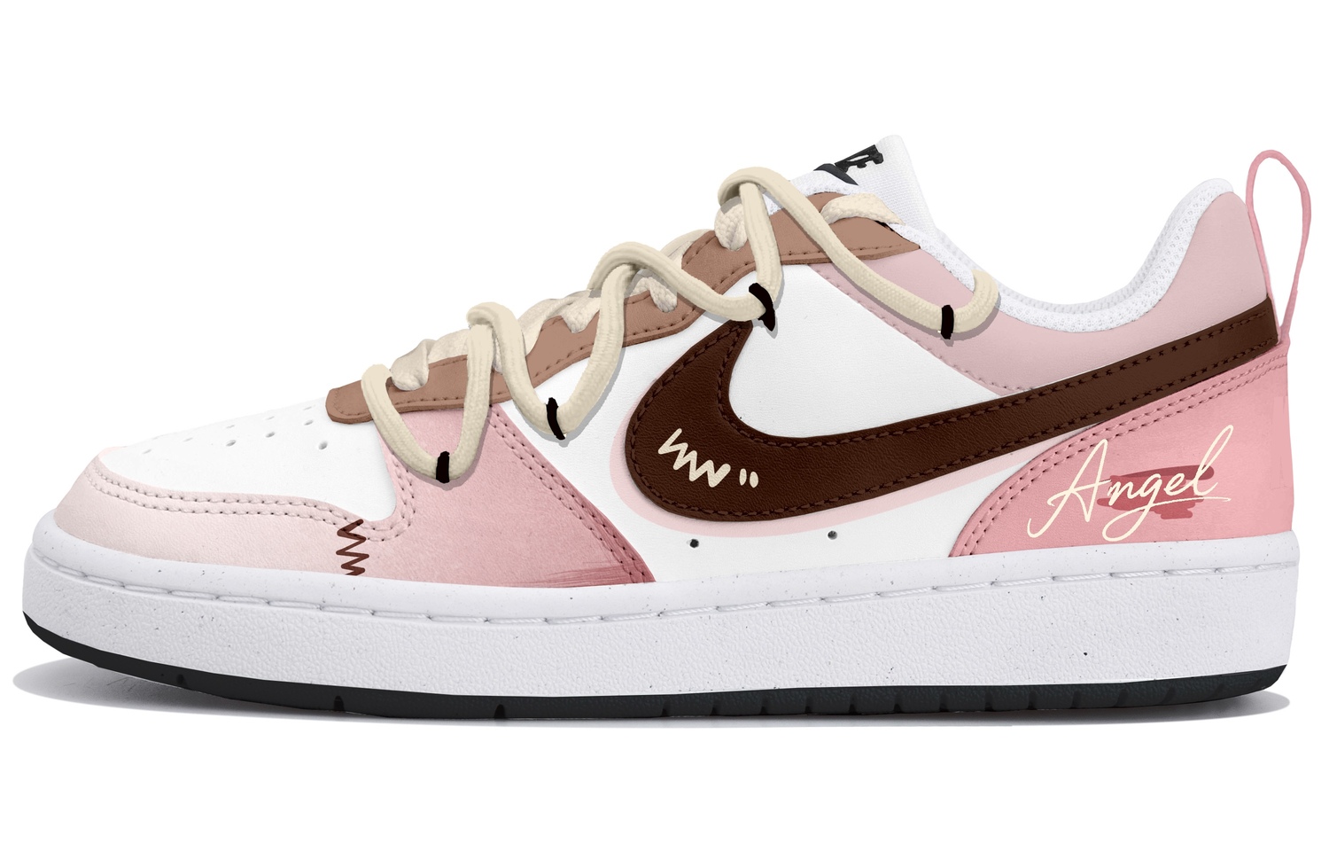 

Nike Court Borough Low top Kids' Skateboarding Shoes Pink Brown Teenagers