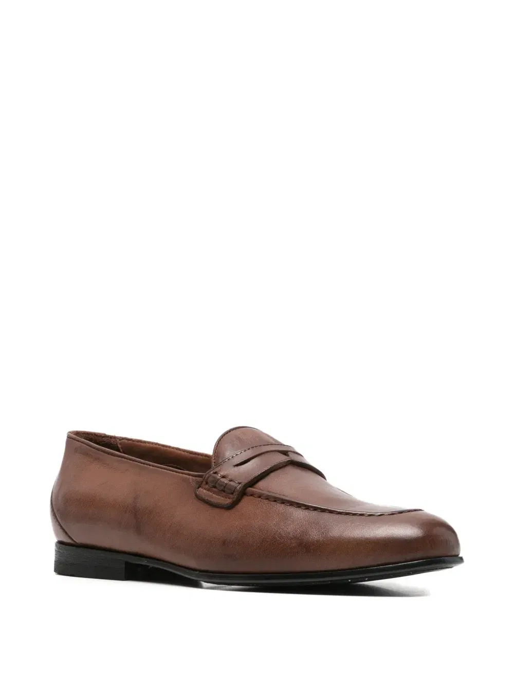 Кожаные лоферы-пенни sturlini firenze, коричневый — фото 2