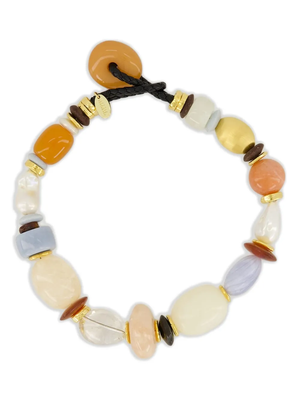 

Колье с камнями Lizzie Fortunato, бежевый