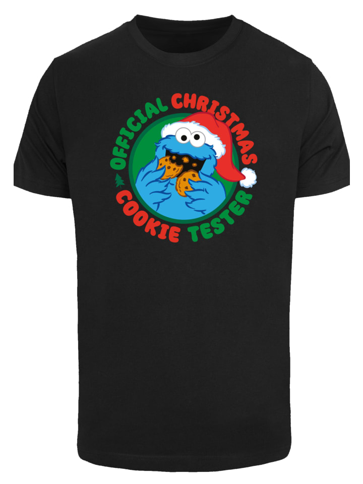 

Футболка F4NT4STIC T-Shirt Sesamstrasse Weihnachten Keks Tester, черный